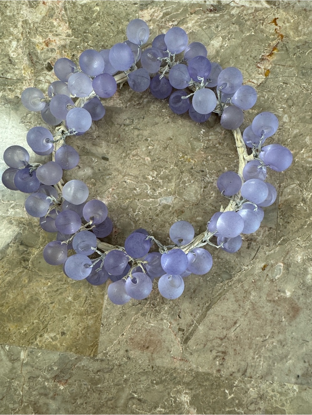 Elegant lavender decorative mini wreath or candle ring